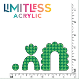 Double Green Argyle Pattern Acrylic Sheet - CMB Pattern Acrylic