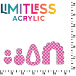 Double Pink Checkered Pattern Acrylic Sheets - CMB Pattern Acrylic