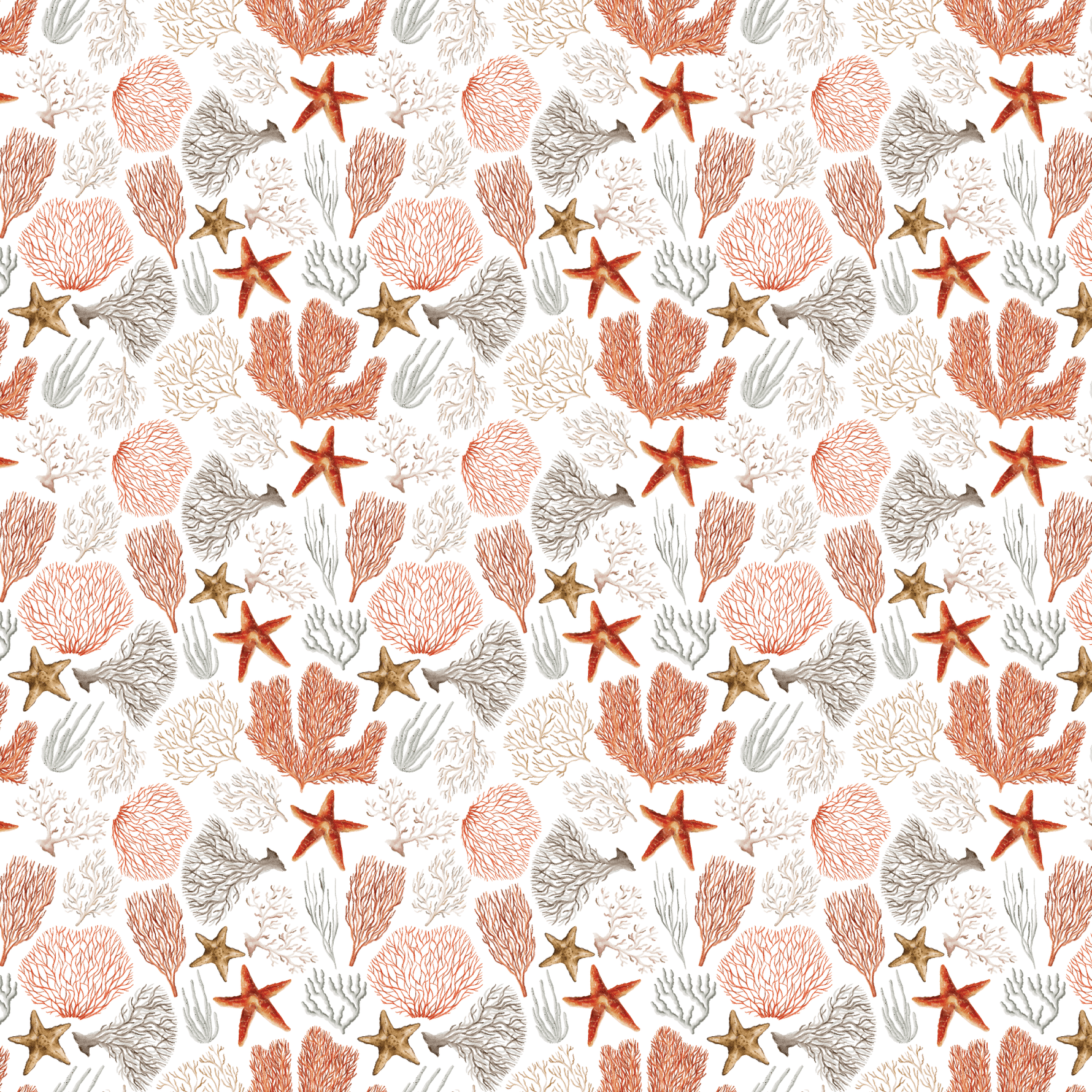 Earthy Sea Corals Pattern Acrylic Sheets - CMB Pattern Acrylic
