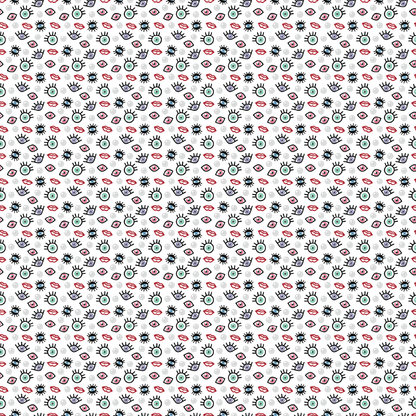 Eyes, Lips, No Face Pattern Acrylic Sheet - CMB Pattern Acrylic