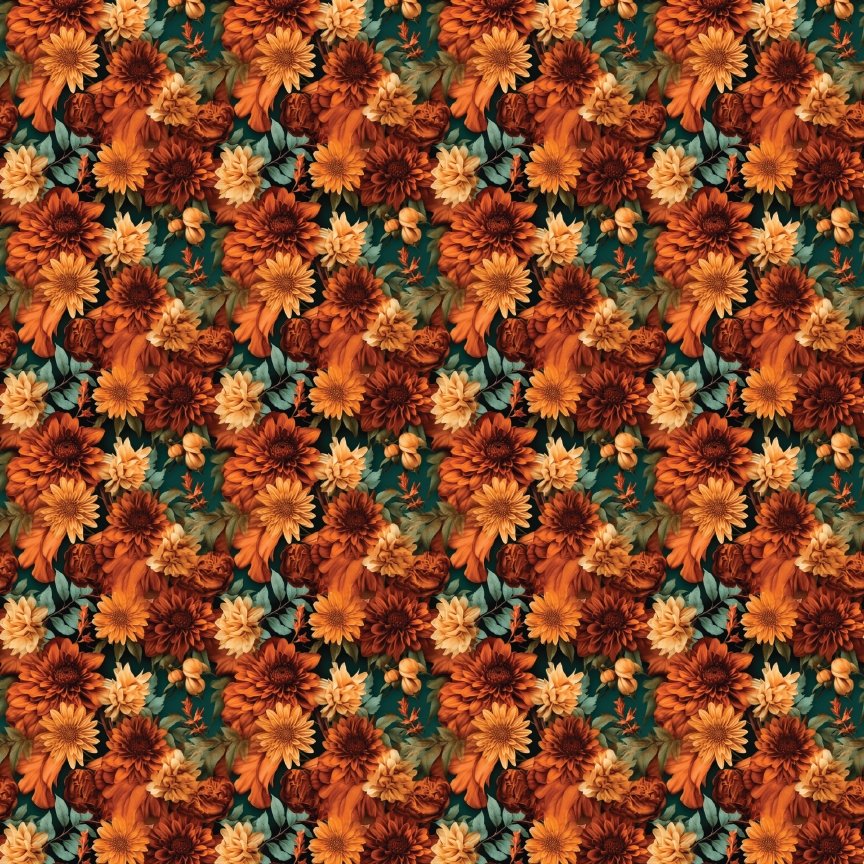 Fall Floral Pattern Acrylic Sheets - CMB Pattern Acrylic