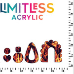 Fire Flames Pattern Acrylic Sheets - CMB Pattern Acrylic