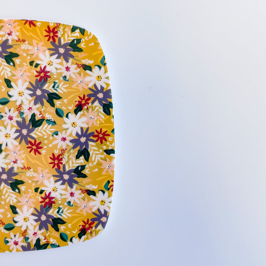 Floral Bloom Mustard Pattern Acrylic Sheet - CMB Pattern Acrylic