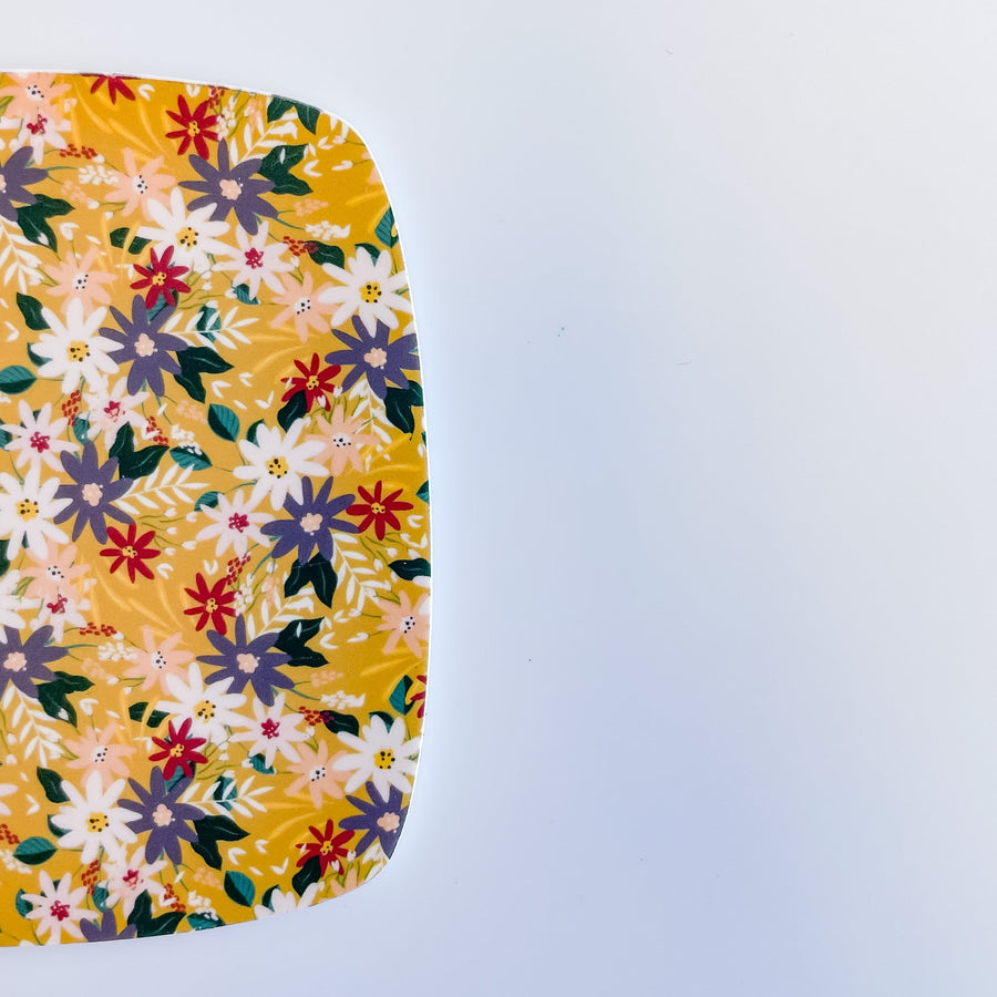 Floral Bloom Mustard Pattern Acrylic Sheet - CMB Pattern Acrylic