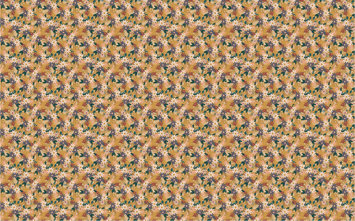 Floral Bloom Mustard Pattern Acrylic Sheet - CMB Pattern Acrylic