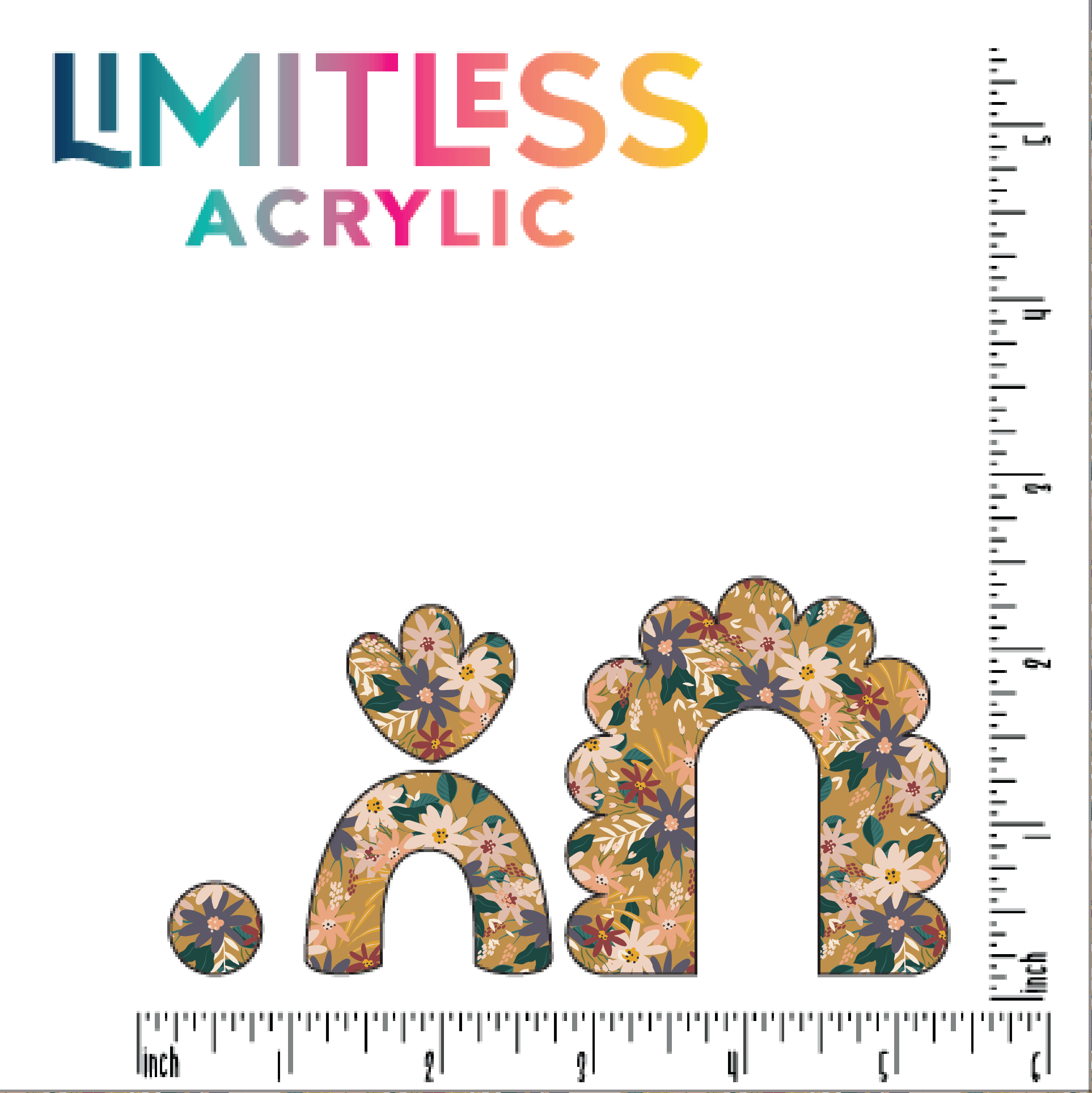 Floral Bloom Mustard Pattern Acrylic Sheet - CMB Pattern Acrylic