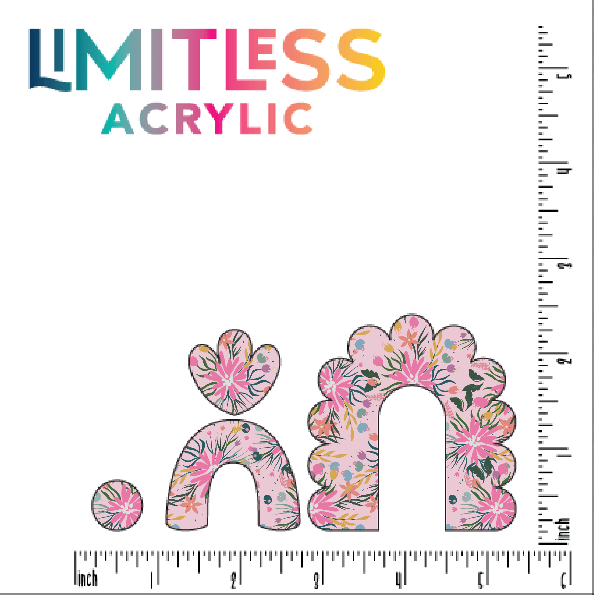 Floral Bloom Pink Pattern Acrylic Sheet - CMB Pattern Acrylic