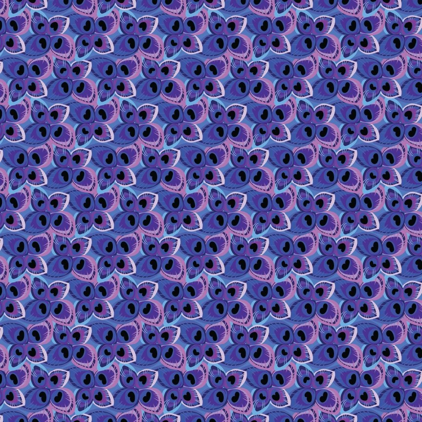Floral Purple Peacock Pattern Acrylic Sheets - CMB Pattern Acrylic