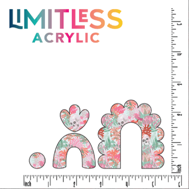 Floral Skulls Pattern Acrylic Sheet - CMB Pattern Acrylic Sheets - Local Plastics Supplier