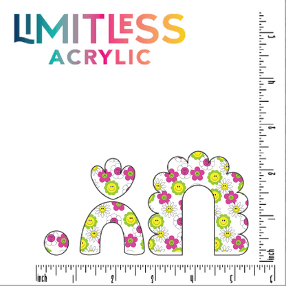 Flower Power Smiles Pattern Acrylic Sheet - CMB Pattern Acrylic
