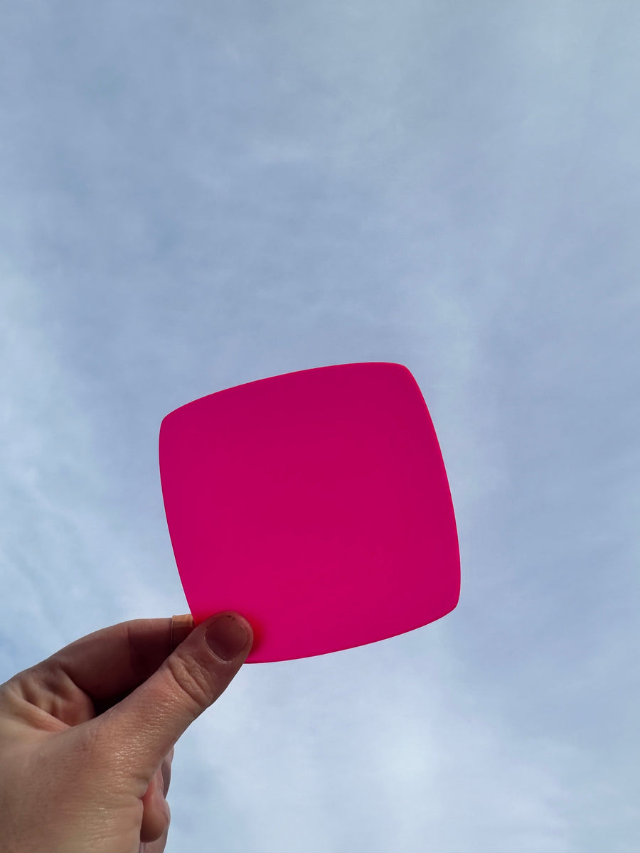Frosted Fluorescent Pink Cast Acrylic Sheets Both Sides Matte - Acrylic Sheets