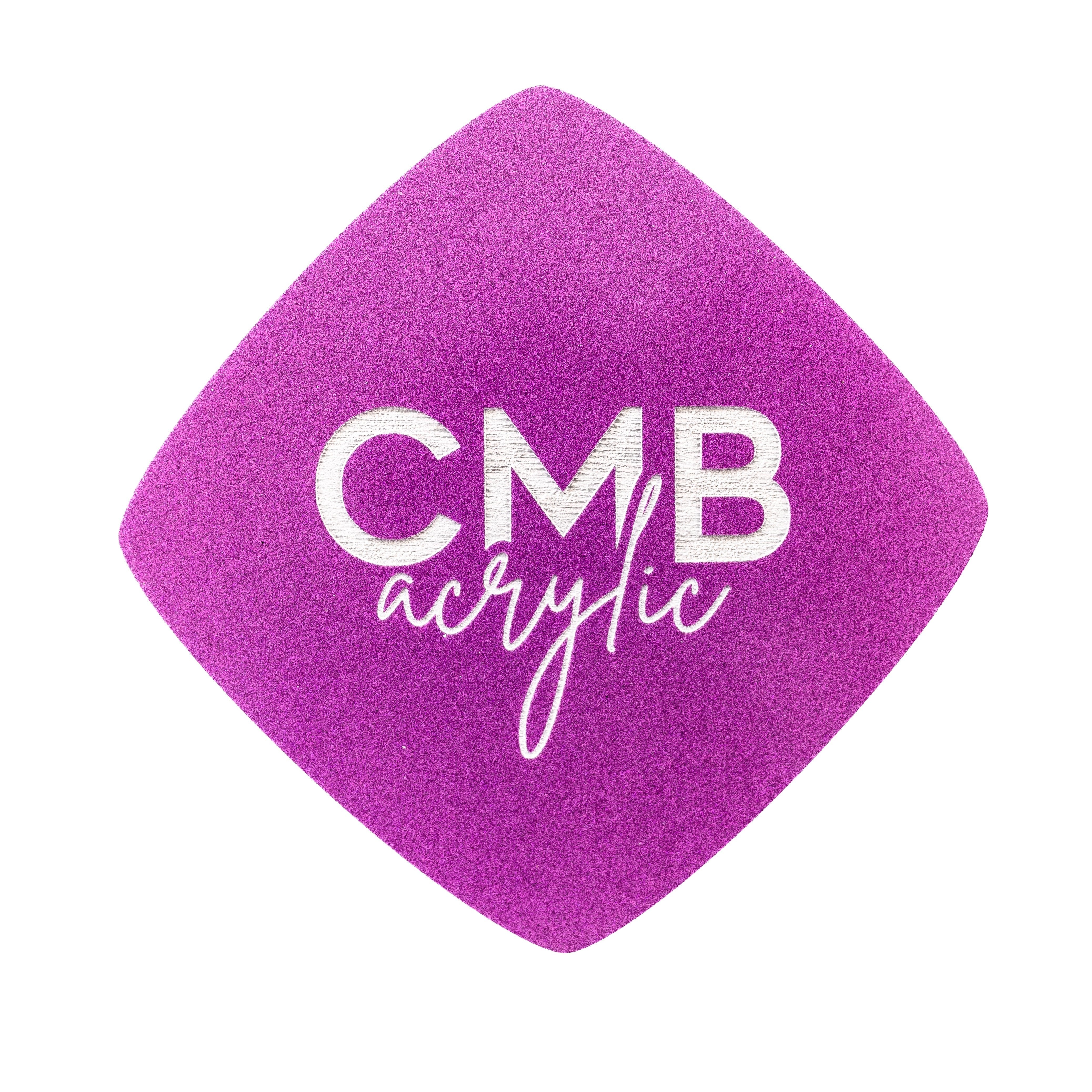 Fuchsia Glitter Engraves White Two Tone Cast Acrylic | Glitter Acrylic Sheet | CMB Acrylic