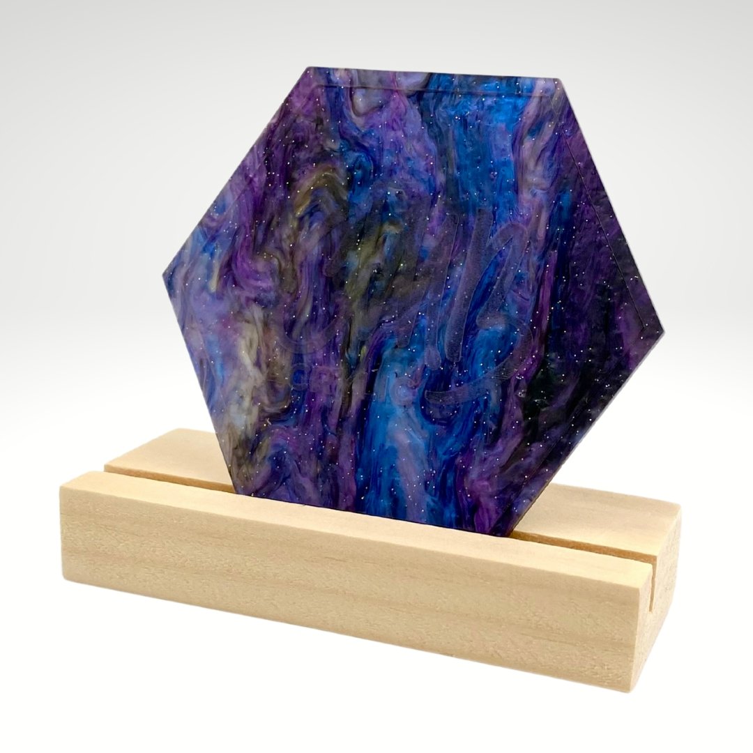 Galaxy Marbled Glitter Cast Acrylic | Marbled Acrylic Sheet | CMB Acrylic