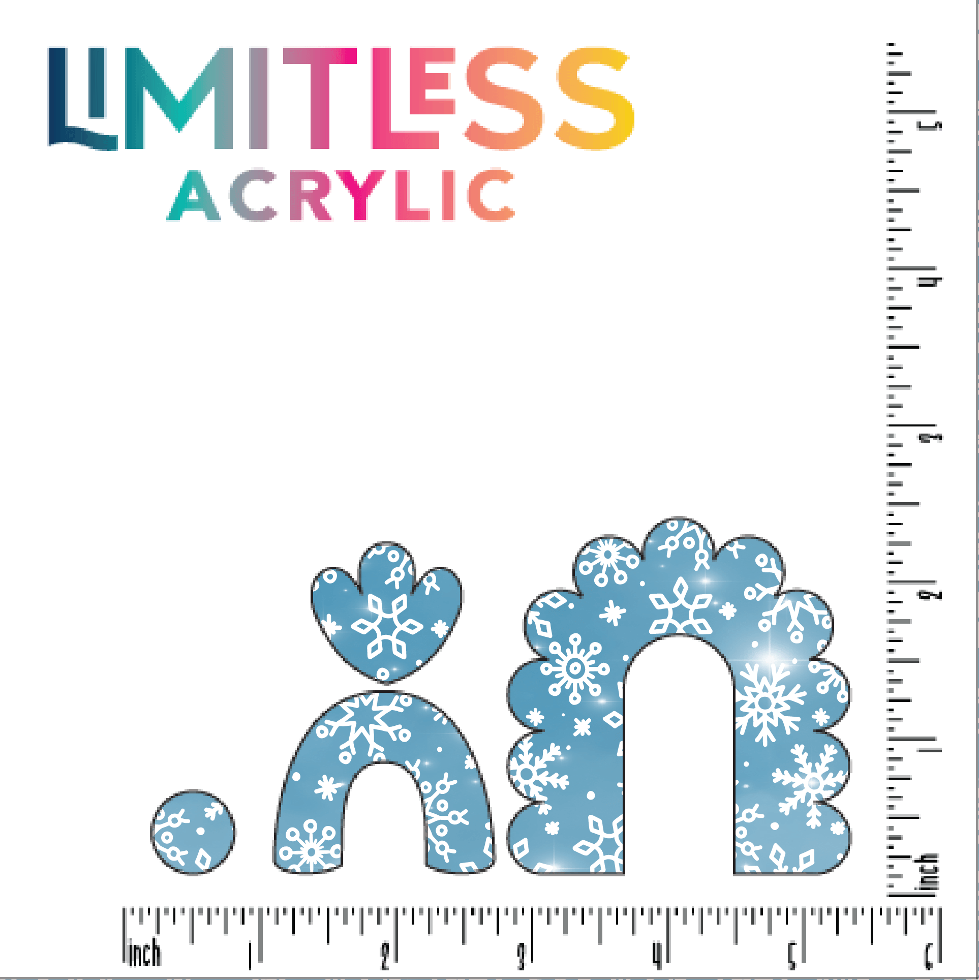Gentle Snowflakes Pattern Acrylic Sheet - CMB Pattern Acrylic