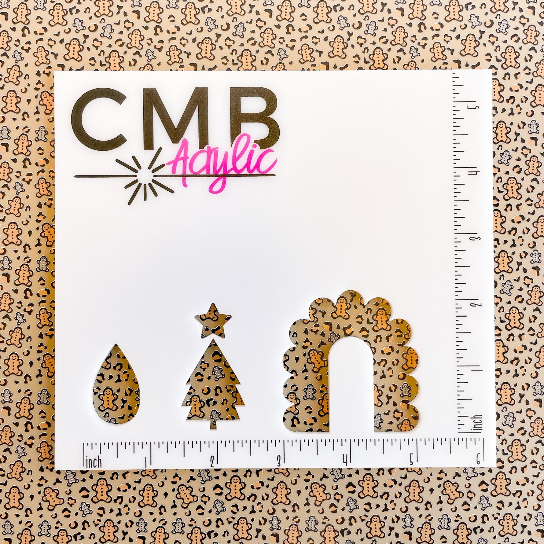 Gingerbread Leopard Print Pattern Acrylic Sheets - CMB Pattern Acrylic