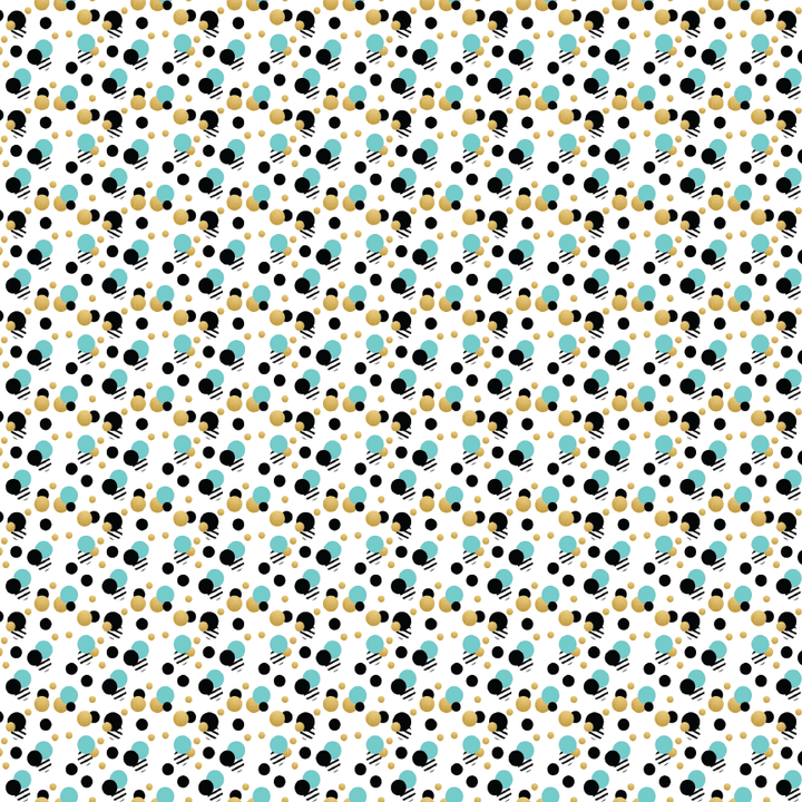 Girl Boss Teal Dots Pattern Acrylic Sheet - CMB Pattern Acrylic