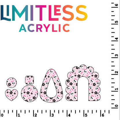 Girly Skulls Pattern Acrylic Sheets - CMB Pattern Acrylic