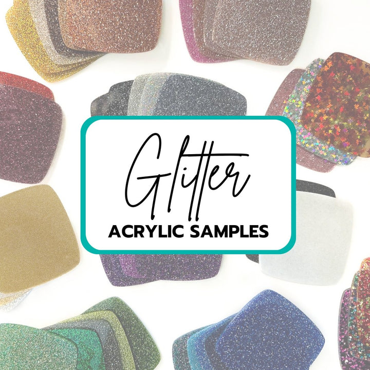Glitter Acrylic Sheets | Sample Sizes | SELECT YOUR COLOR - Acrylic Sheets