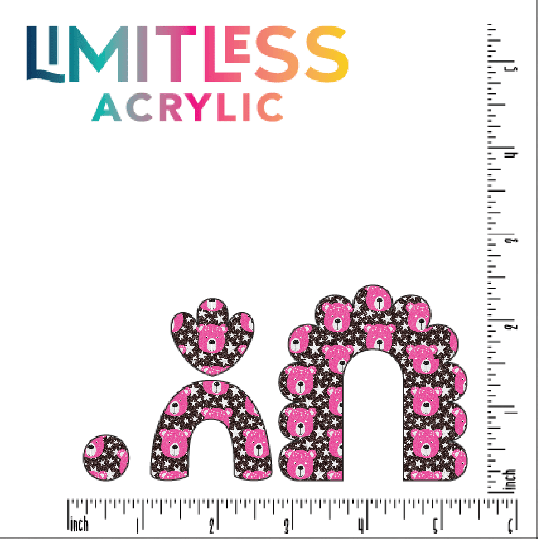 Glitz Glam Outdoor Bears Pattern Acrylic Sheet - CMB Pattern Acrylic