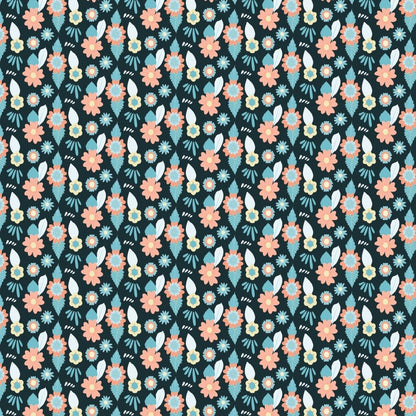 Glow of the Blue Night Floral Pattern Acrylic Sheets - CMB Pattern Acrylic