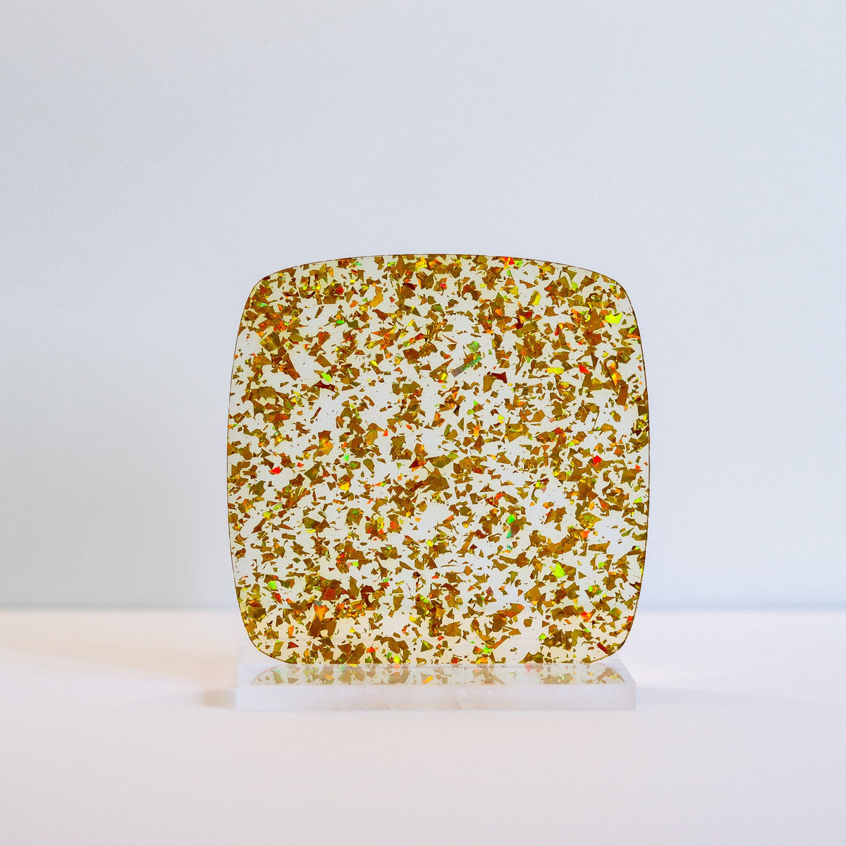 Gold Holographic Flake Glitter Cast Acrylic | Glitter Acrylic Sheet | CMB Acrylic