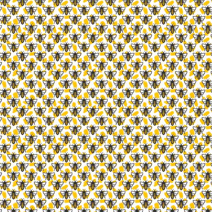 Golden Bee Brushstrokes Pattern Acrylic Sheets - CMB Pattern Acrylic