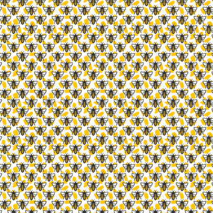Golden Bee Brushstrokes Pattern Acrylic Sheets - CMB Pattern Acrylic