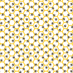 Golden Bee Honeycomb Scattered Pattern Acrylic Sheets - CMB Pattern Acrylic