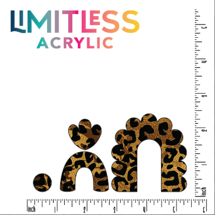 Golden Swirl Leopard Pattern Acrylic Sheet - CMB Pattern Acrylic