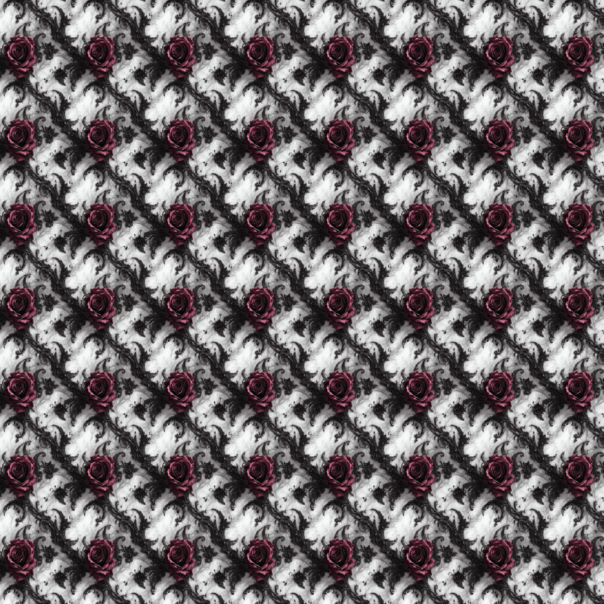 Goth Roses Pattern Acrylic Sheets - CMB Pattern Acrylic