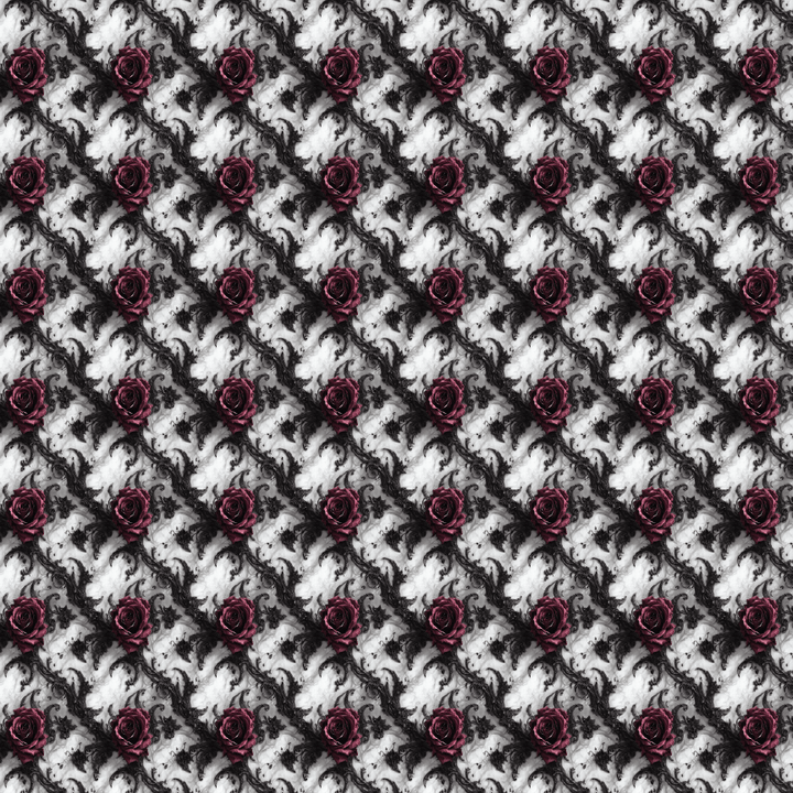 Goth Roses Pattern Acrylic Sheets - CMB Pattern Acrylic