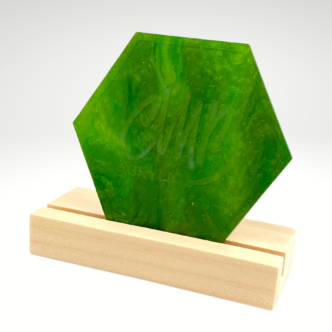 Grass Green Marbled Glitter Cast Acrylic | Marbled Acrylic Sheet | CMB Acrylic