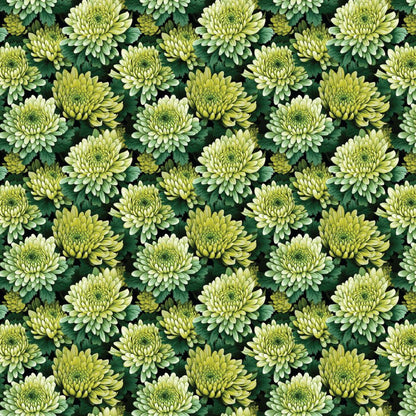 Green Chrysanthemums Pattern Acrylic Sheets - CMB Pattern Acrylic