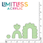 Green Gingham Pattern Acrylic Sheet - CMB Pattern Acrylic