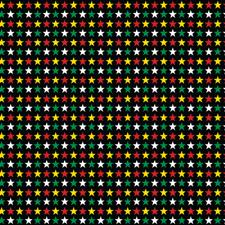 Green, Gold, Red Stars Pattern Acrylic Sheets - CMB Pattern Acrylic