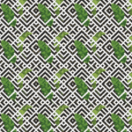 Green Leaf Chevron Pattern Acrylic Sheets - CMB Pattern Acrylic