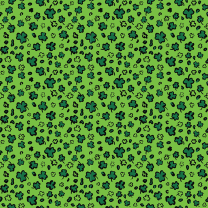 Green Leopard Clover Geometric Pattern Acrylic Sheet - CMB Pattern Acrylic