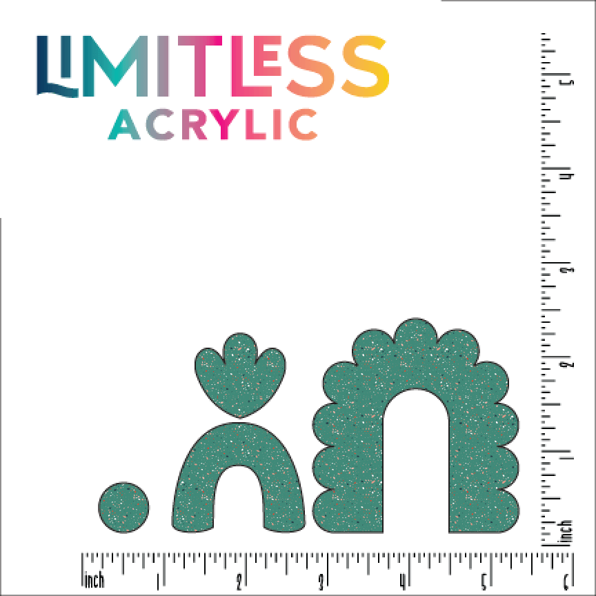 Green Terrazzo Pattern Acrylic Sheet - CMB Pattern Acrylic