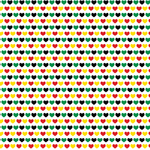 Green, Yellow, Red, & Black Heart Stripes Pattern Acrylic Sheets - CMB Pattern Acrylic
