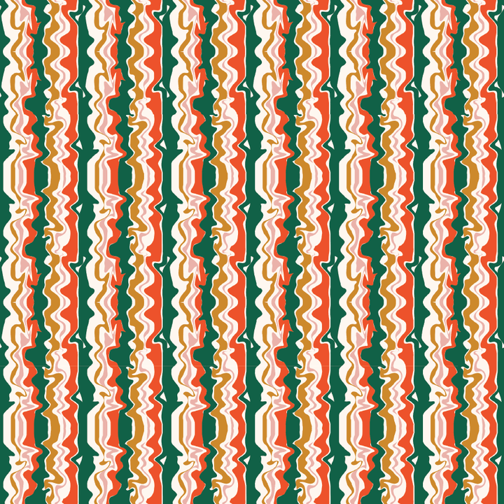 Groovy Christmas Stripes Pattern Acrylic Sheet - CMB Pattern Acrylic