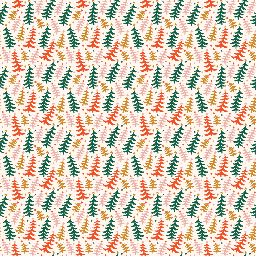 Groovy Christmas Trees Pattern Acrylic Sheet - CMB Pattern Acrylic
