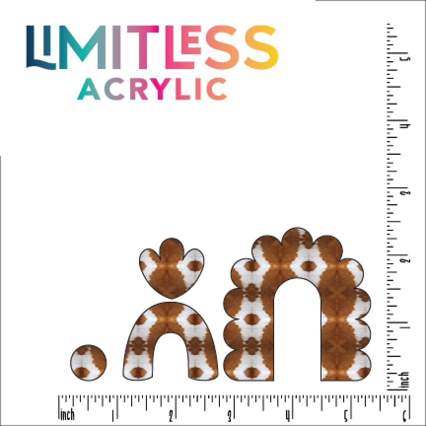 Hair On Cowhide Pattern Acrylic Sheet - CMB Pattern Acrylic