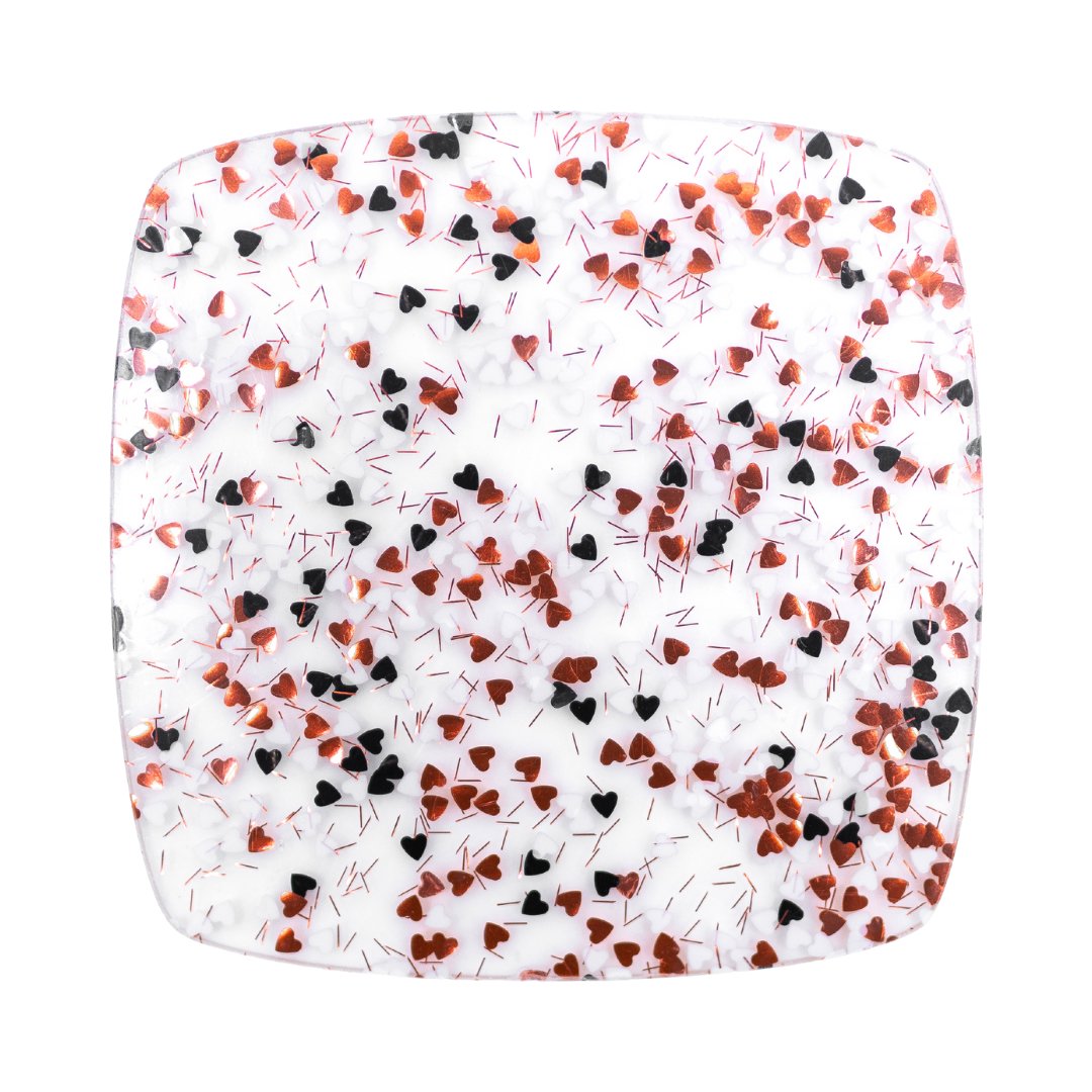 Heartbreaker- Red Heart Shaped Glitter Cast Acrylic | Glitter Acrylic Sheet | CMB Acrylic