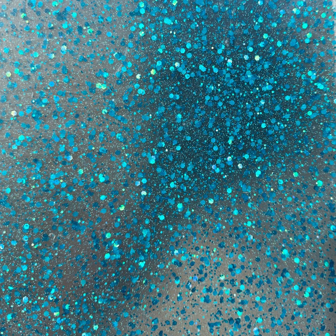 Holographic Aqua Blue Hexy Glitter Cast Acrylic | Glitter Acrylic Sheet | CMB Acrylic