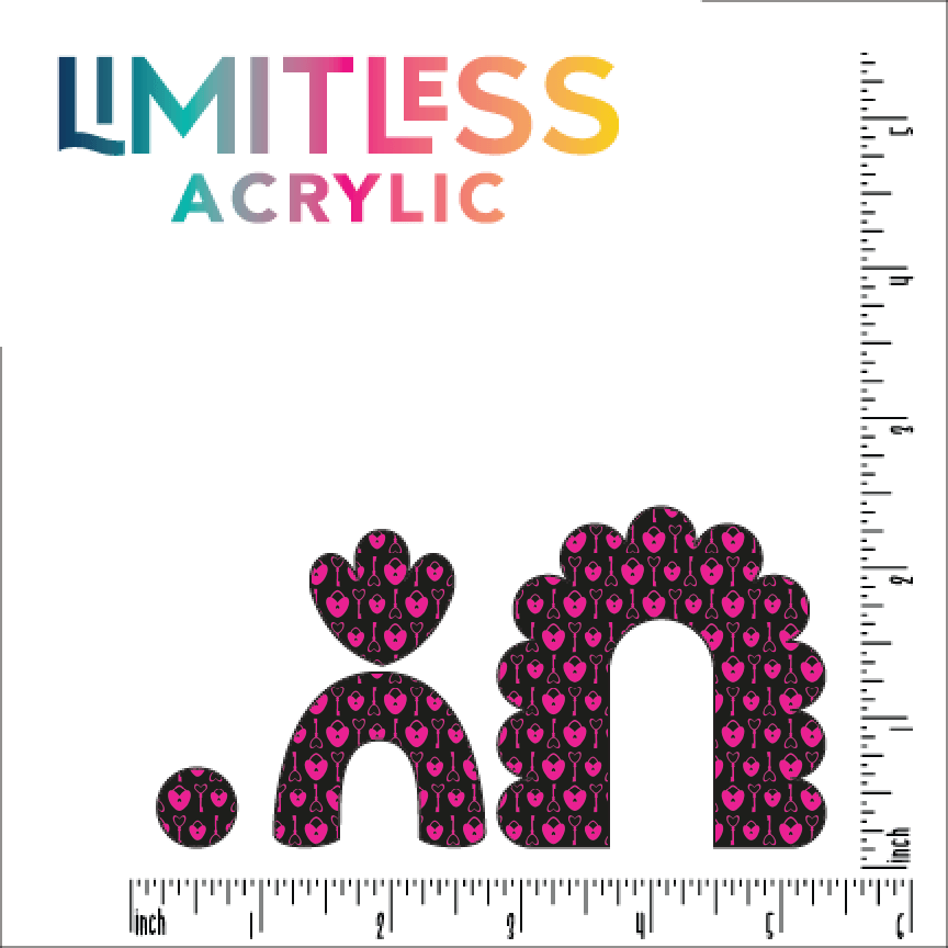 Hot Pink Lock & Key Pattern Acrylic Sheet – Custom Made Better