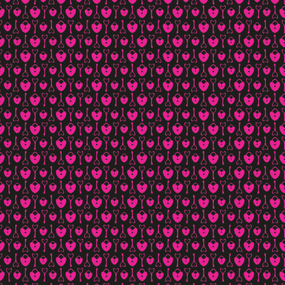 Hot Pink Lock & Key Pattern Acrylic Sheet - CMB Pattern Acrylic