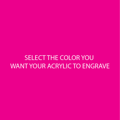 Hot Pink Two Tone Acrylic Sheets | SELECT YOUR ENGRAVE COLOR - CMB Two Tone