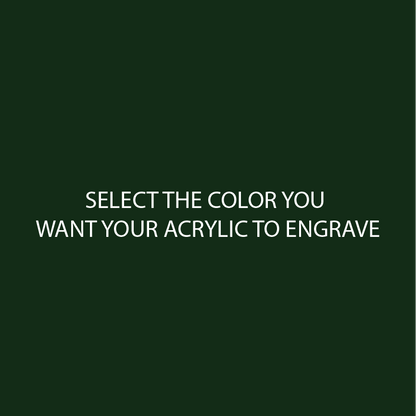 Hunter Green Two Tone Acrylic Sheets | SELECT YOUR ENGRAVE COLOR - CMB Two Tone
