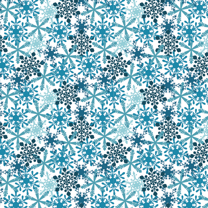 Icey Blue Snowflakes Pattern Acrylic Sheets - CMB Pattern Acrylic