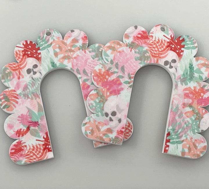 Floral Skulls Pattern Acrylic Sheet - CMB Pattern Acrylic Sheets - Local Plastics Supplier